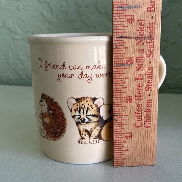 Vintage Hallmark Baby Animals Friendship Coffee Mug Tea cup Mug Mates Japan - Picture 11 of 11